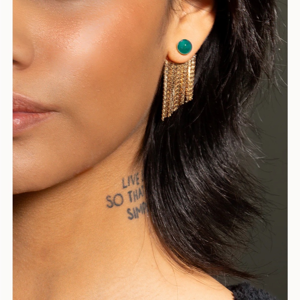 2 Pair Peter + June Earrings - hoop and gold dangle